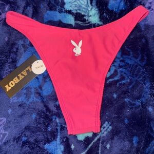 PLAYBOY Hot Pink Bikini Bottom- Size Small NWT